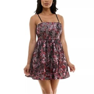 NWT Violet Weekend Corset Top Floral Fit & Flare Dress Juniors Size 13/14